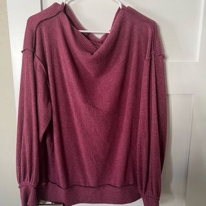 We The Free Ribbed Off The Shoulder Sweater